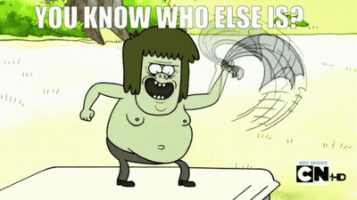 A Cartoon Character With The Words You Know Who Else Is Written Above Him GIF