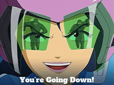 A Cartoon Character With The Words You 'Re Going Down On Her Face GIF