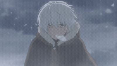 A Cartoon Character With White Hair And A Cape Blowing Smoke GIF