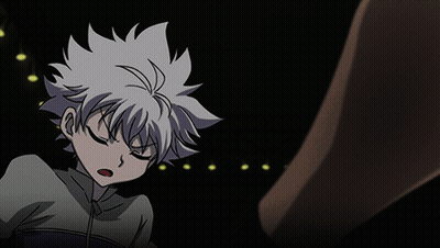 A Cartoon Character With White Hair And A Purple Jacket GIF