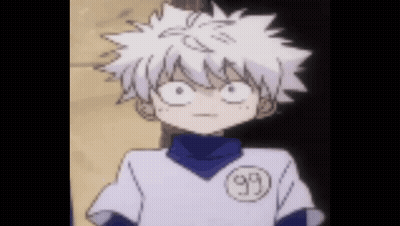 A Cartoon Character With White Hair And A Shirt With The Number 99 On It GIF
