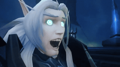 A Cartoon Character With White Hair And Blue Eyes Has A Surprised Look On His Face GIF