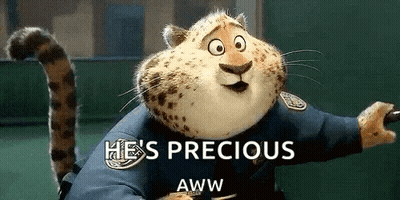 A Cartoon Cheetah Is Wearing A Police Uniform And Holding A Baton . GIF