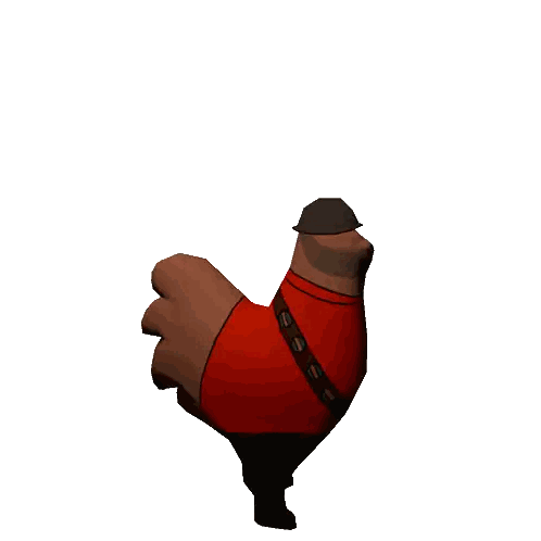 A Cartoon Chicken Wearing A Red Shirt And A Black Hat Sticker