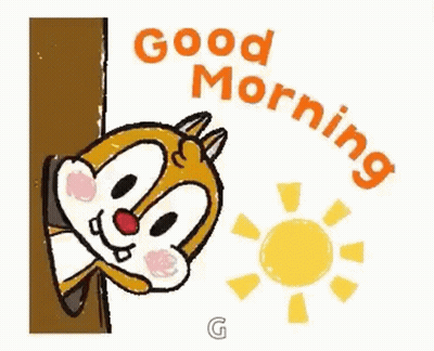 A Cartoon Chipmunk Peeking Out From Behind A Tree With The Sun Behind Him . GIF
