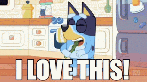 A Cartoon Dog Is Brushing His Teeth And The Words I Love This Are Above Him GIF