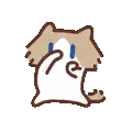 A Cartoon Dog Is Crying And Covering His Face With His Hand . Sticker