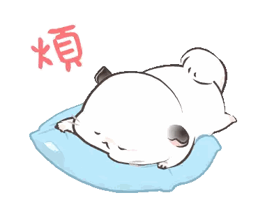 A Cartoon Dog Is Laying On A Blue Pillow Sticker