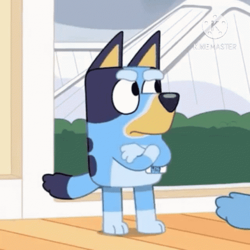 A Cartoon Dog Is Standing On A Porch With His Arms Crossed GIF