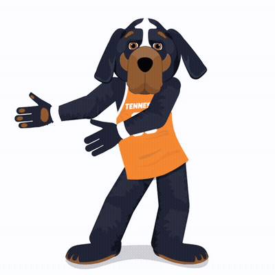 A Cartoon Dog Wearing A Tennessee Jersey GIF