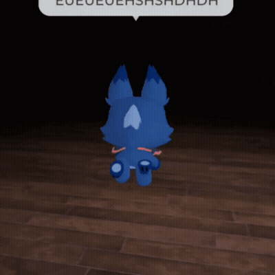 A Cartoon Dog With A Crescent Moon On Its Face GIF