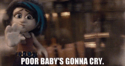 A Cartoon Doll Says Poor Baby 'S Gonna Cry .. GIF
