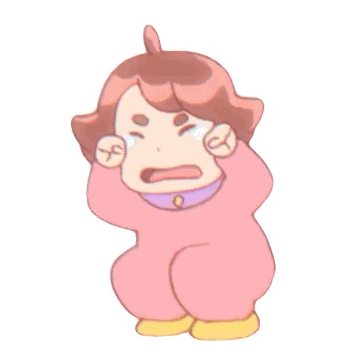 A Cartoon Drawing Of A Baby In A Pink Outfit Sticker