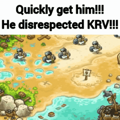A Cartoon Drawing Of A Beach With A Sign That Says Quickly Get Him He Disrespected Krv GIF
