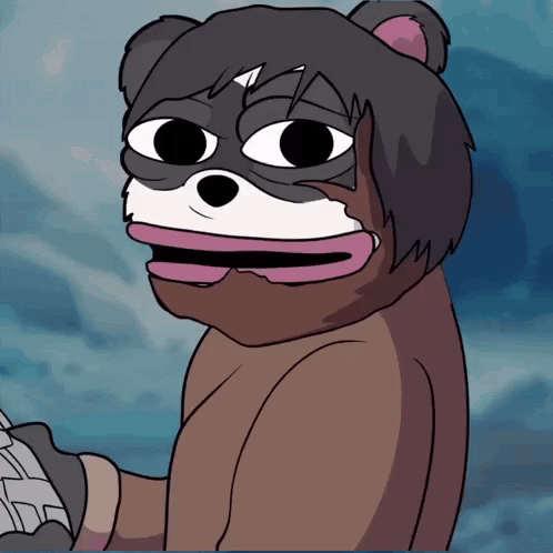 Cartoon Bear With Mask GIF