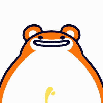 A Cartoon Drawing Of A Bear With A Yellow Splash Coming Out Of It 'S Mouth GIF