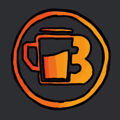 A Cartoon Drawing Of A Beer Mug With The Letter B On It GIF