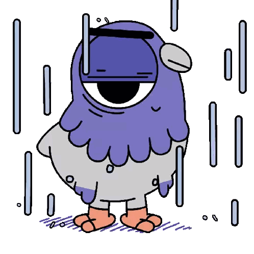 A Cartoon Drawing Of A Bird Wearing Sunglasses And A Hat Sticker