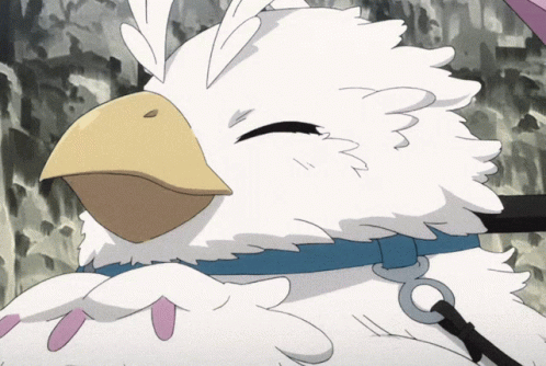 A Cartoon Drawing Of A Bird With A Blue Collar GIF