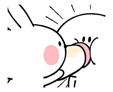 A Cartoon Drawing Of A Bird With A Pink Circle On Its Face Sticker