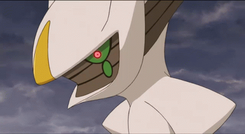 A Cartoon Drawing Of A Bird With A Red Eye And A Yellow Beak GIF