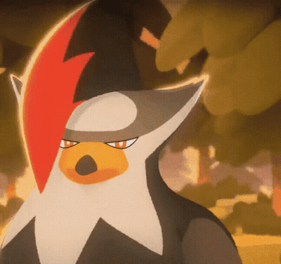 A Cartoon Drawing Of A Bird With A Red Lightning Bolt On It 'S Head GIF