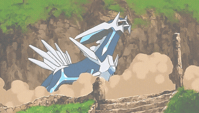 A Cartoon Drawing Of A Blue And White Dragon With A Fireball In Its Mouth GIF
