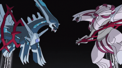 A Cartoon Drawing Of A Blue And White Pokemon Fighting Each Other GIF