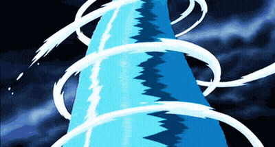 A Cartoon Drawing Of A Blue Swirl Of Water GIF