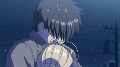 A Cartoon Drawing Of A Boy And A Girl With The Letters Mm On Their Head GIF