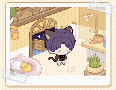 A Cartoon Drawing Of A Boy With A Cat 'S Ears GIF