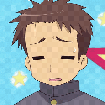 A Cartoon Drawing Of A Boy With A Tear Running Down His Face GIF