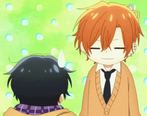 A Cartoon Drawing Of A Boy With Red Hair GIF