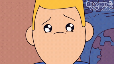 A Cartoon Drawing Of A Boy With The Words Bravest Warriors On The Bottom GIF