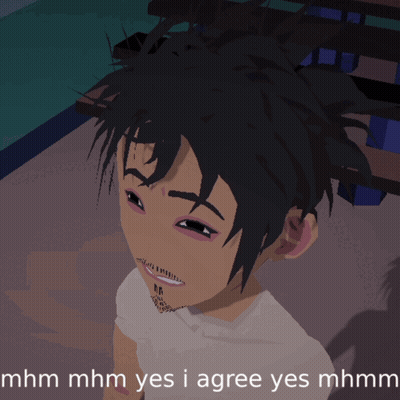 A Cartoon Drawing Of A Boy With The Words Mhm Mhm Yes I Agree Yes Mhmm GIF