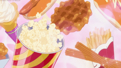 A Cartoon Drawing Of A Bucket Of Popcorn GIF