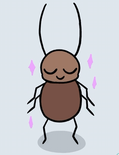 A Cartoon Drawing Of A Bug With A Serious Look On Its Face GIF