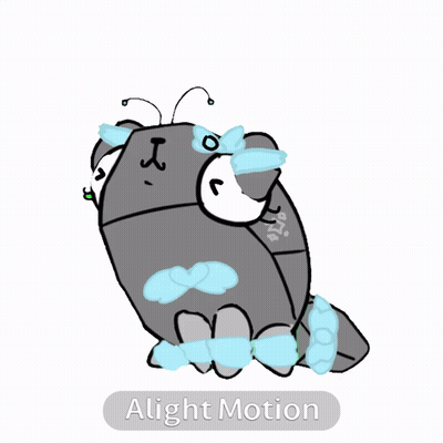 A Cartoon Drawing Of A Bug With The Word Alight Motion Underneath It GIF