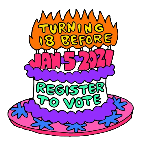 A Cartoon Drawing Of A Cake That Says Turning 18 Before January 5 2021 Sticker