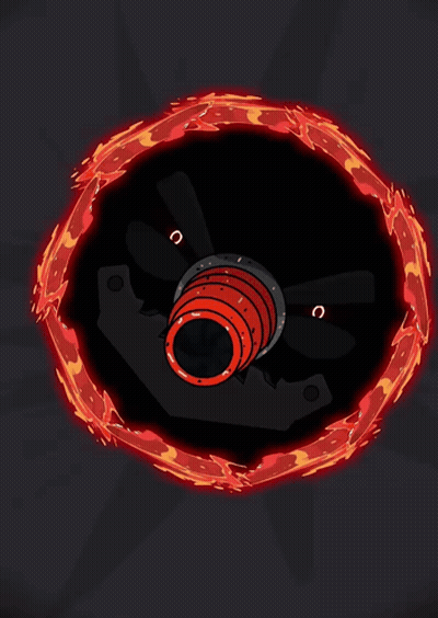 A Cartoon Drawing Of A Cannon Surrounded By Fire GIF