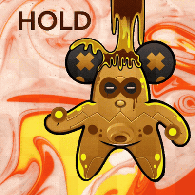 A Cartoon Drawing Of A Cartoon Character With The Word Hold Above It GIF