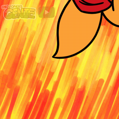 A Cartoon Drawing Of A Cartoon Character With The Words Christopher 'S Gente On The Bottom GIF