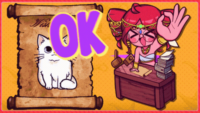 A Cartoon Drawing Of A Cat And A Girl With The Word Ok On The Bottom GIF