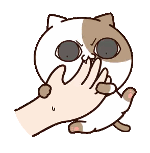 A Cartoon Drawing Of A Cat Being Scratched By A Person 'S Hand Sticker