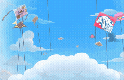 A Cartoon Drawing Of A Cat Flying A Kite GIF