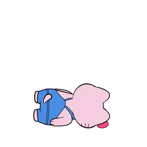 A Cartoon Drawing Of A Cat Holding A Blue Confetti Cannon Sticker