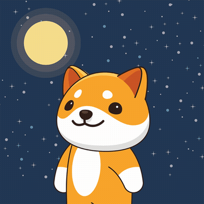 A Cartoon Drawing Of A Cat Looking Up At The Moon With The Word Awc Behind It GIF