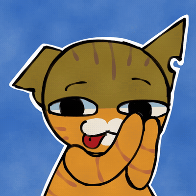 A Cartoon Drawing Of A Cat Making A Face GIF