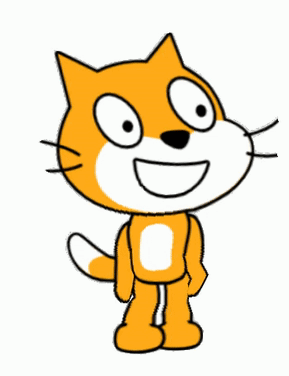 A Cartoon Drawing Of A Cat With A Big Smile On Its Face GIF