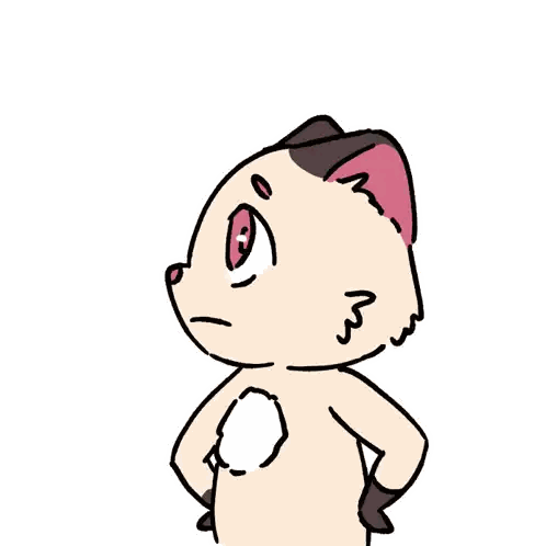 A Cartoon Drawing Of A Cat With A Big Smile Sticker